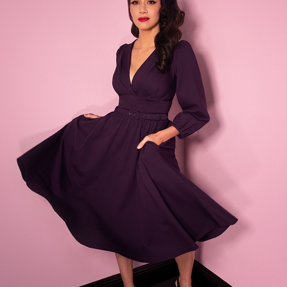 Vixen by Micheline Pitt Dresses & Skirts - Vixen by Micheline Pitt Dess In Plum Size XS